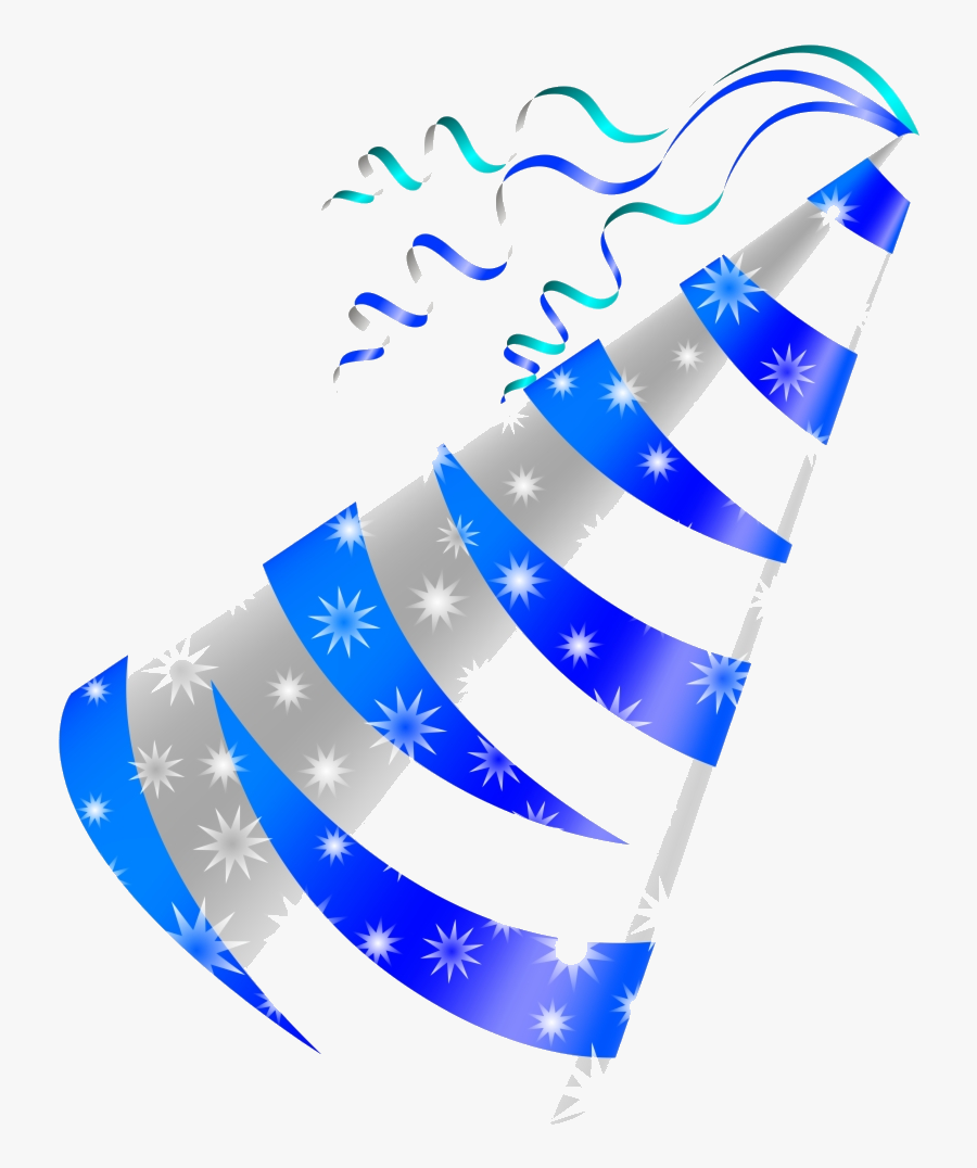 Party Hat Cap Clipart Cute Birthday Free Transparent - Blue Birthday Hat Png, Transparent Clipart