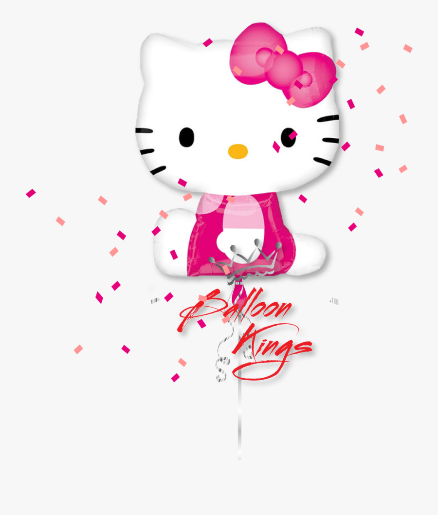 Transparent Hello Kitty Clipart Birthday - Happy Birthday Hello Kitty With Balloons, Transparent Clipart