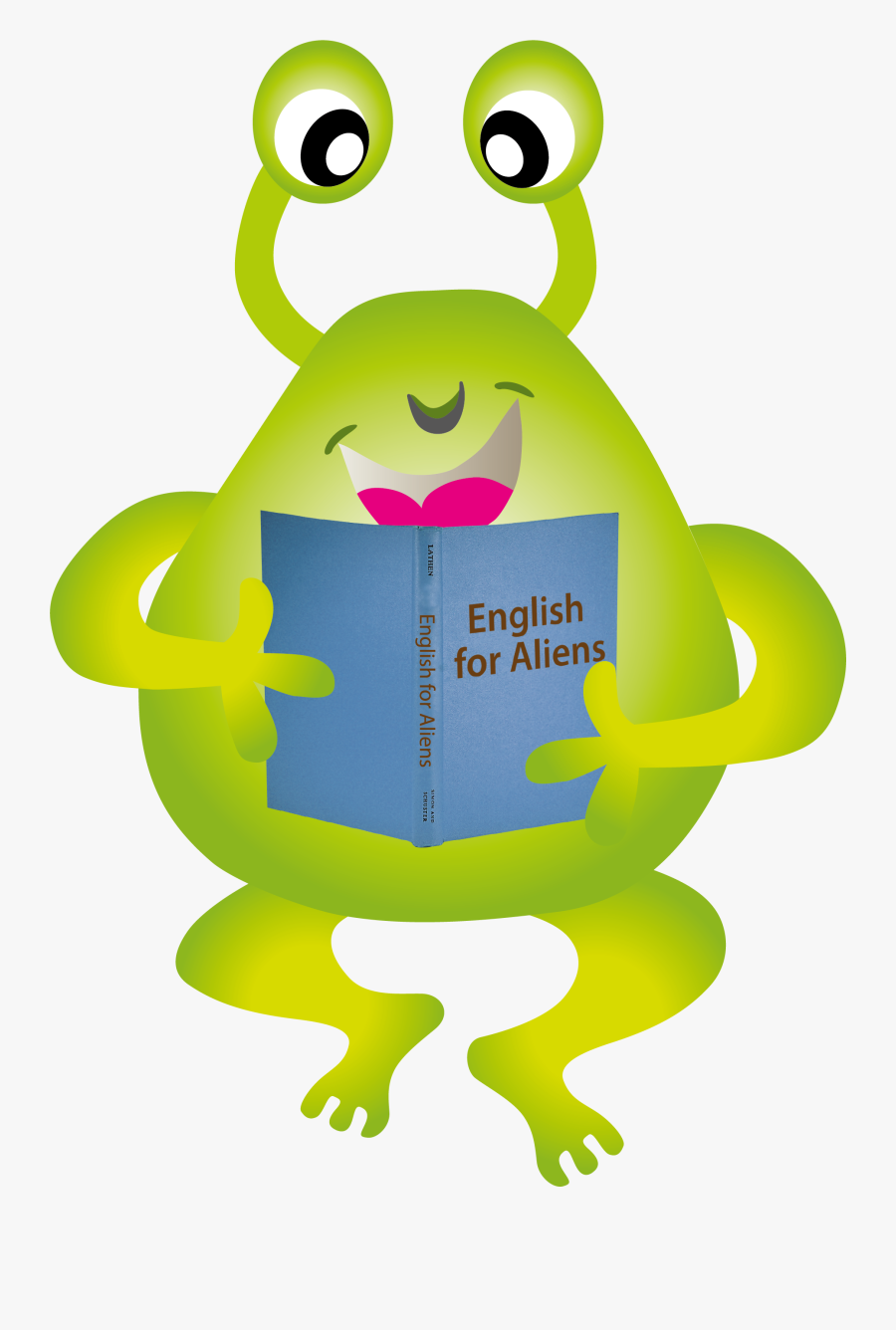 Aliens Reading, Transparent Clipart