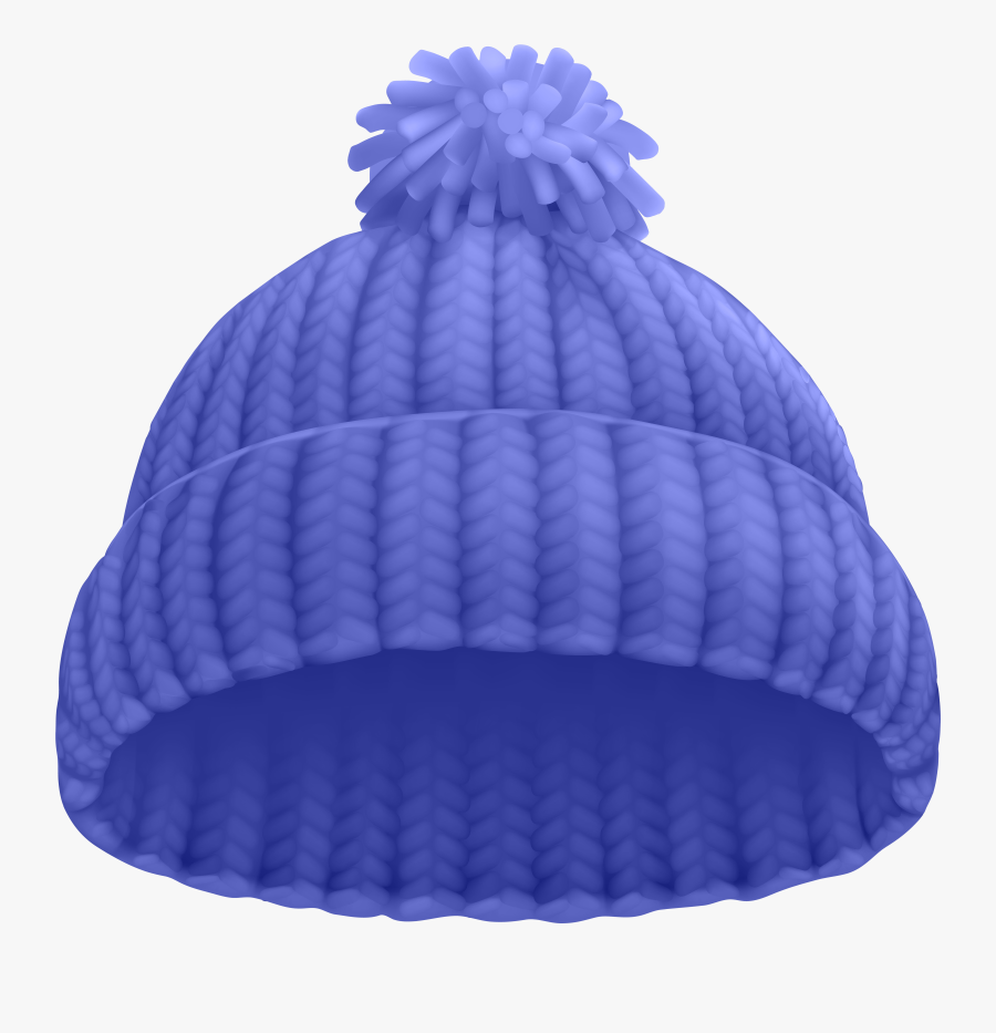 Blue Winter Hat Png Clip Art Image - Transparent Background Beanie Clip Art, Transparent Clipart