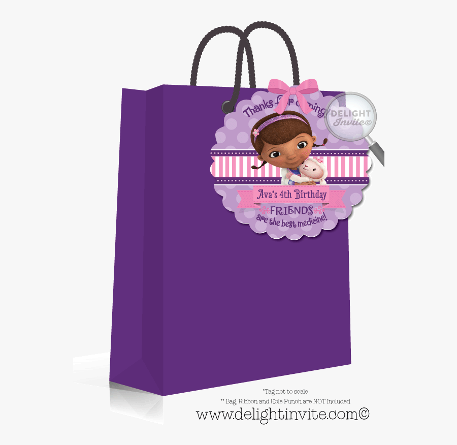 Doc Mcstuffins Birthday Favor Tags - My Little Pony Birthday Favors Bags, Transparent Clipart