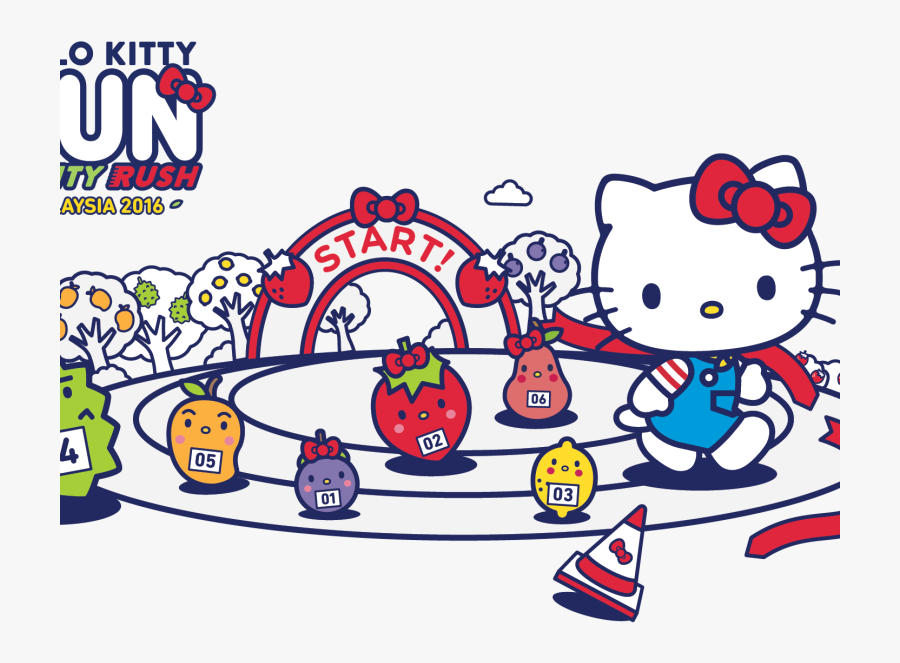 Ballons Clipart Hello Kitty - Hello Kitty Run 2017 Malaysia, Transparent Clipart
