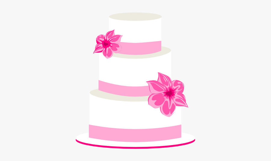 Pink - Wedding - Cake - Clipart - Pink Wedding Cake Clipart, Transparent Clipart