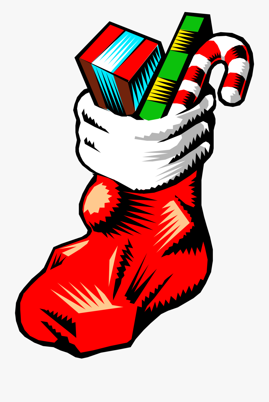 Clipart Stocking - Christmas Stocking Filled With Toys, Transparent Clipart