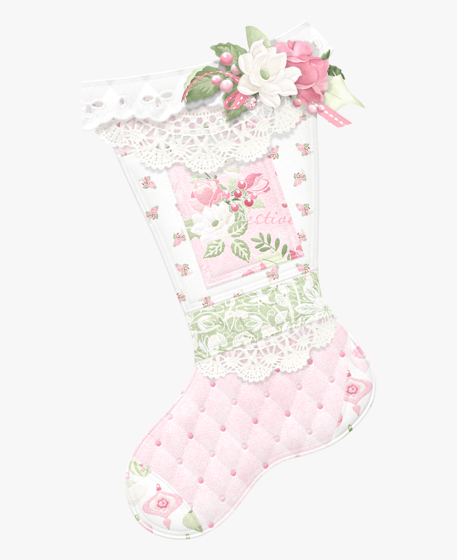 Pink Baby Christmas Stocking Clipart, Transparent Clipart