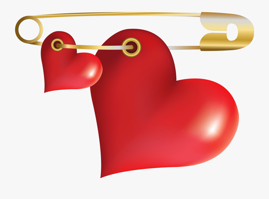 Safety Pin Png Photo - Heart, Transparent Clipart