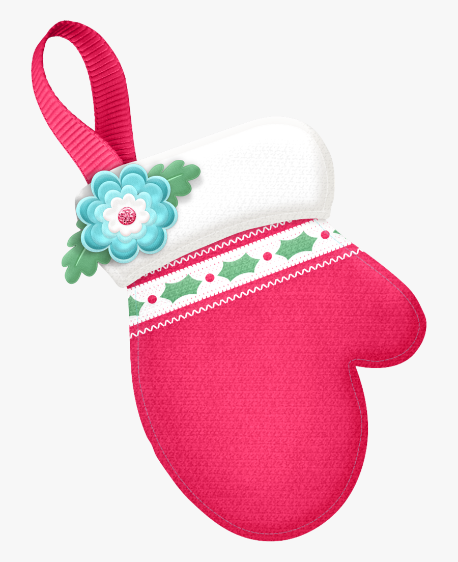 Christmas Stocking - Desenho Luvas Rosa Png, Transparent Clipart