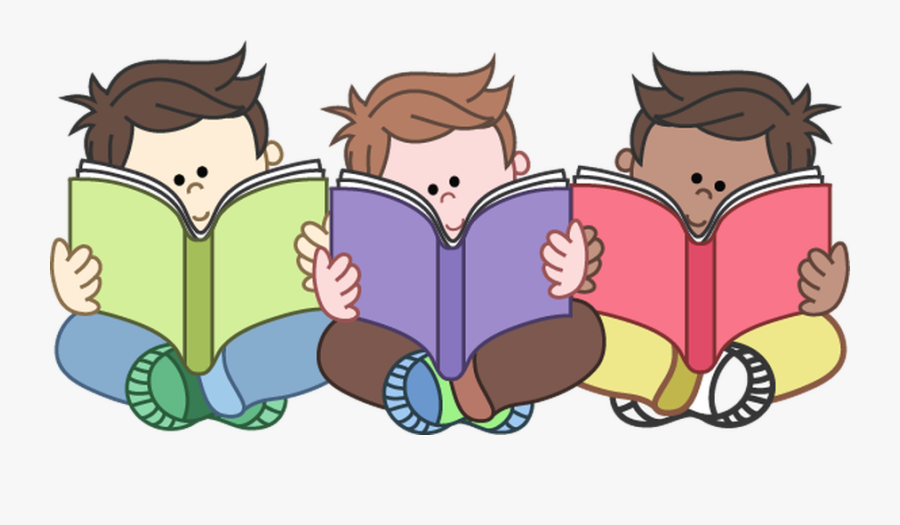 Transparent School Reading Clipart - Children Reading Clipart, Transparent Clipart