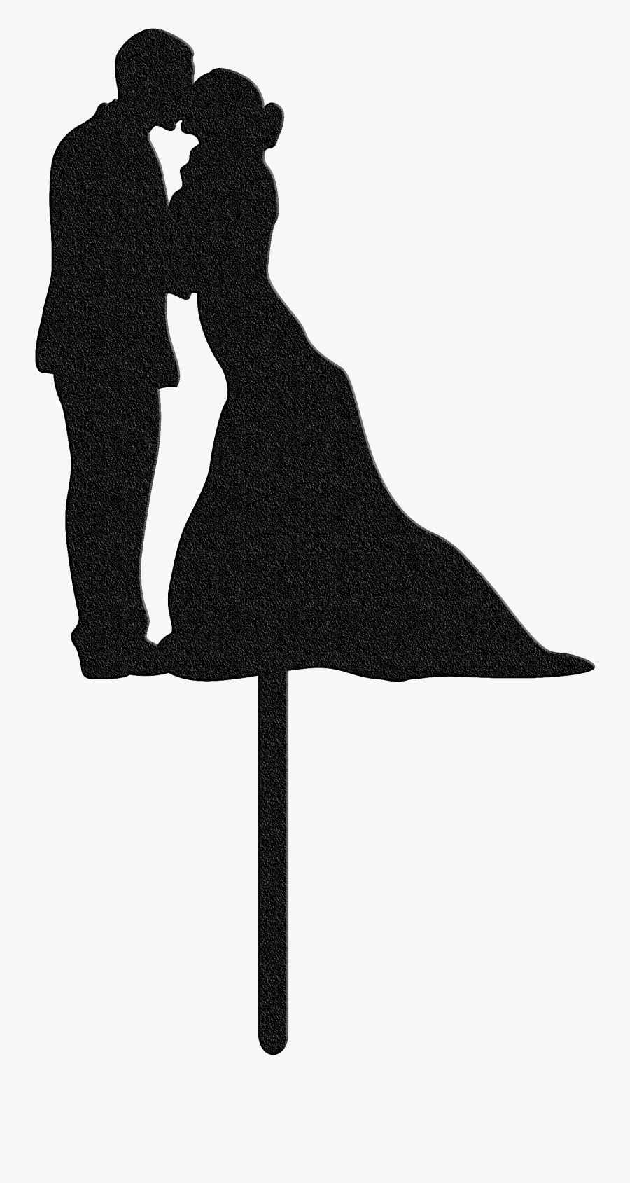 Bluewater Decor Wedding Couple Cake Topper Black - Couple Cake Images Topper, Transparent Clipart
