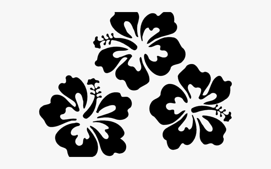 Transparent Hibiscus Clipart Black And White - Hibiscus Clip Art, Transparent Clipart