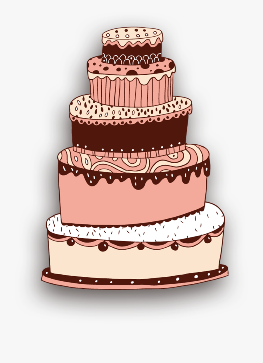 Transparent Wedding Cakes Clipart - Cartoon Wedding Cake Png, Transparent Clipart
