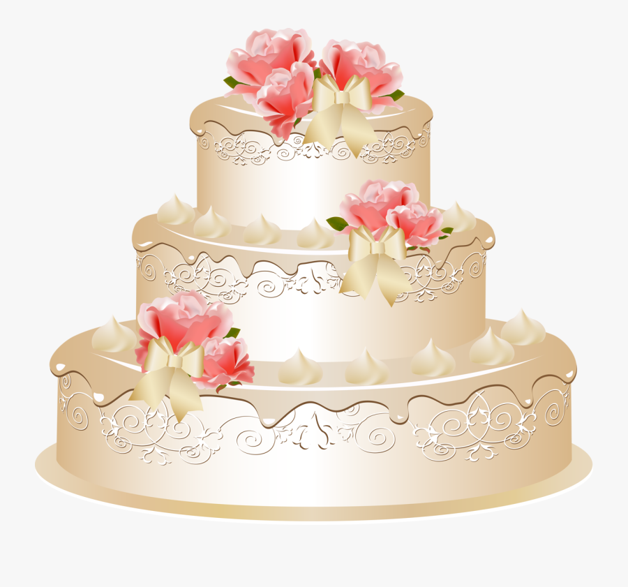 Wedding Cake With Background, Transparent Clipart