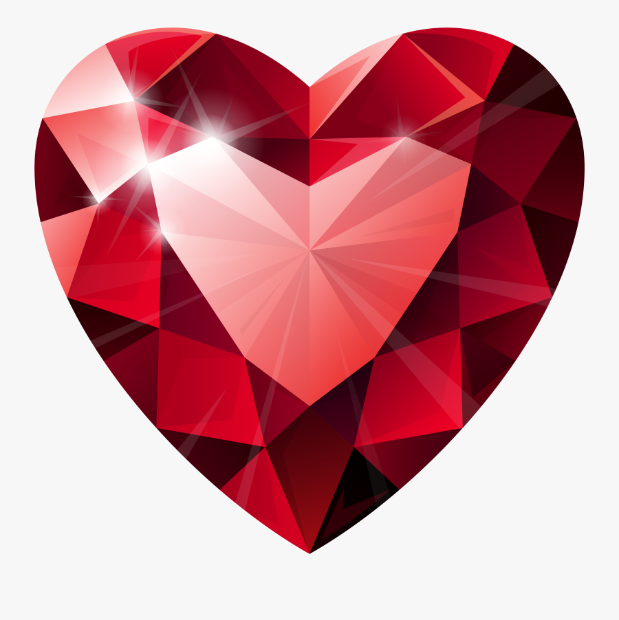 On Cut Jewellery Heart Fire Diamond Hearts Clipart, Transparent Clipart