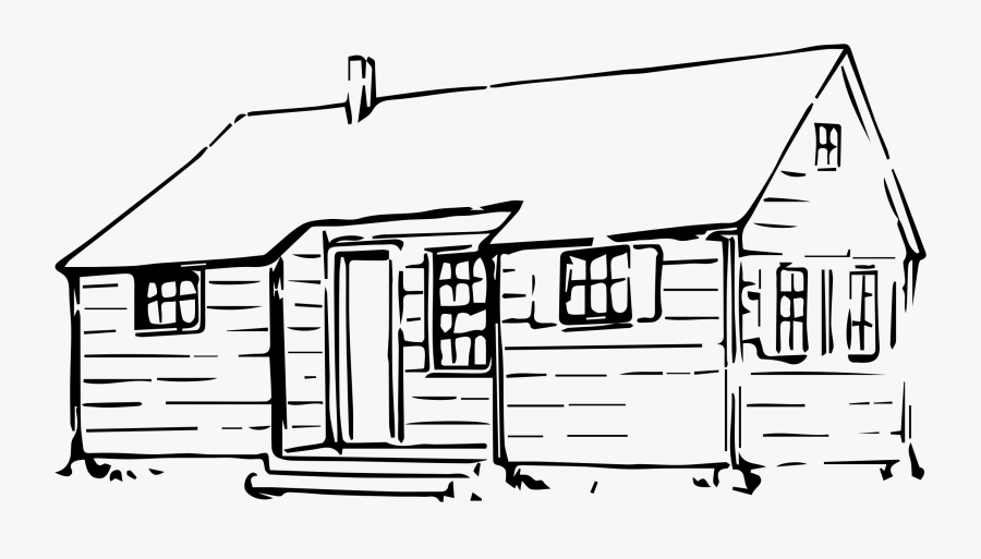 Clip Art Collection Of Free Download - Drawing Of Log Cabin, Transparent Clipart