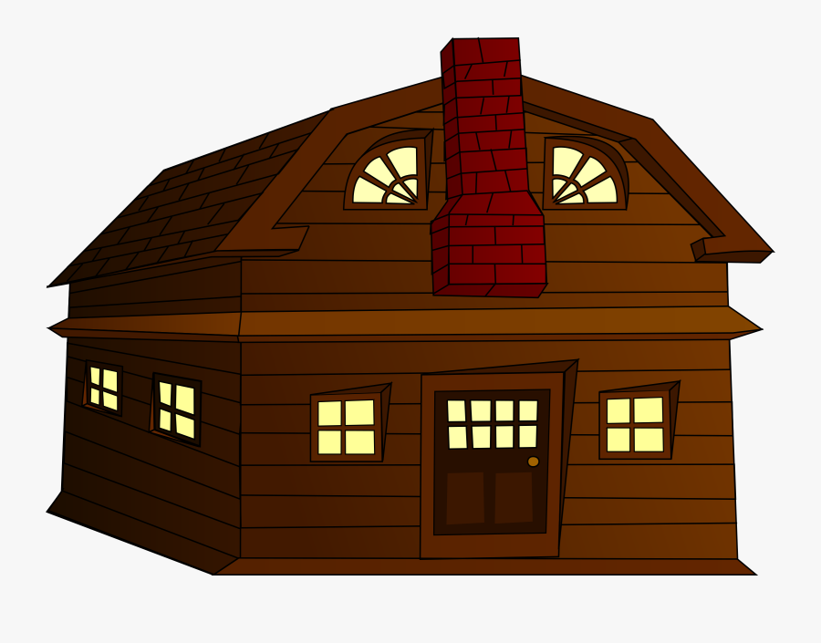 Building,shed,log Cabin - Clipart Of Wood House, Transparent Clipart