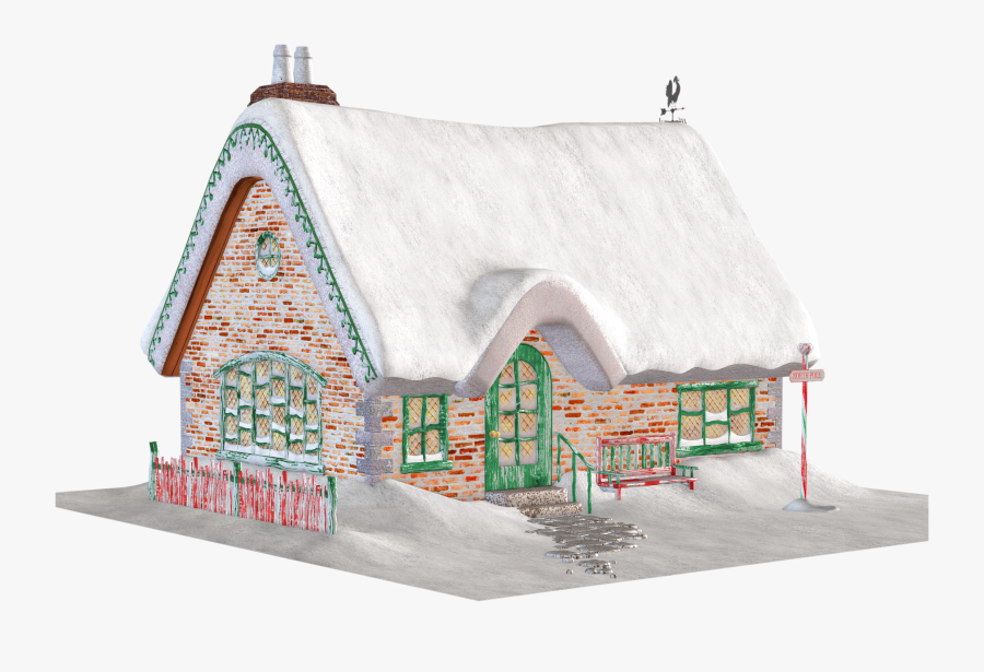 Cabin Clipart Transparent Background - Free Clipart Christmas Cottages, Transparent Clipart