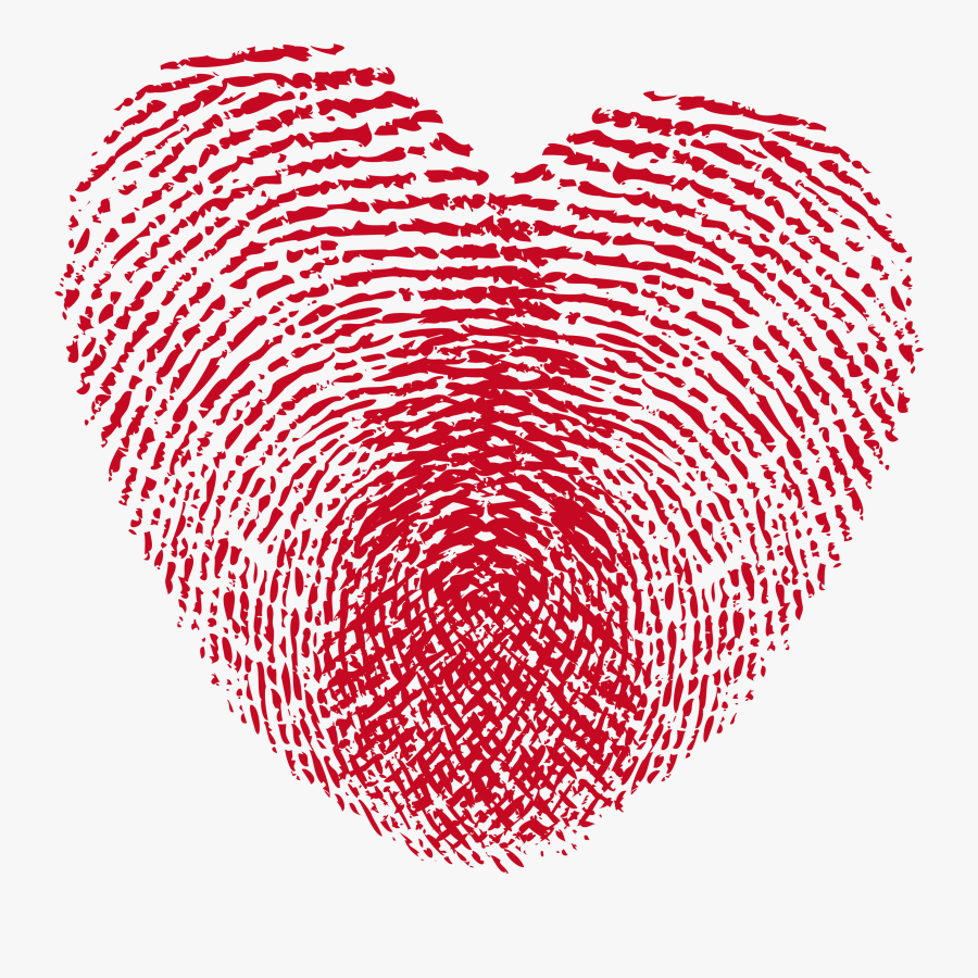 Heart Print Png Clipart - Heart Fingerprints Png, Transparent Clipart