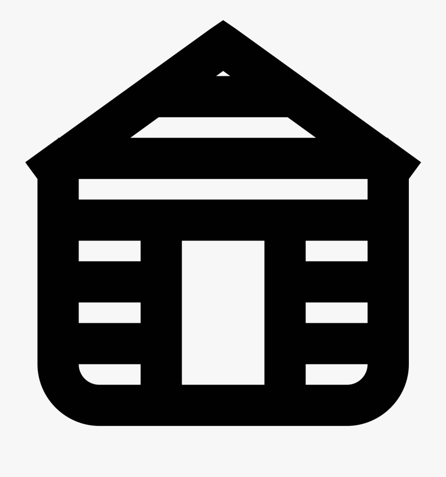 Log Cabin Icon, Transparent Clipart