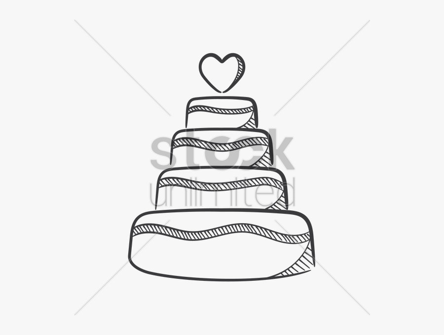 Wedding Cake Vector Image - Cool Wedding Drawings, Transparent Clipart