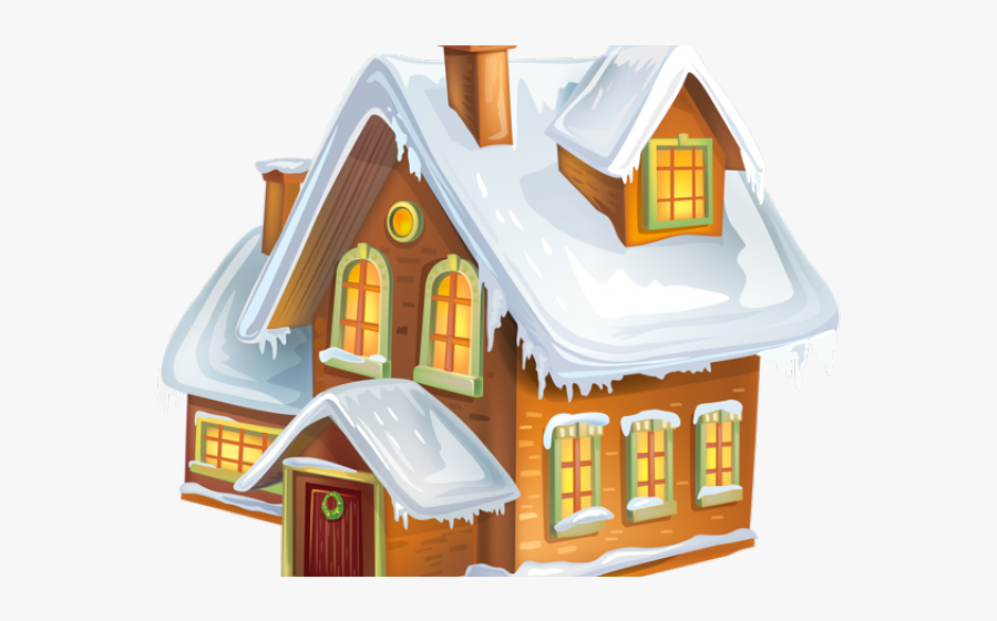 House In Winter Clipart, Transparent Clipart