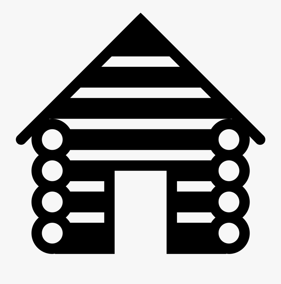 Log Cabin Filled Icon - Transparent Cabin Clip Art, Transparent Clipart