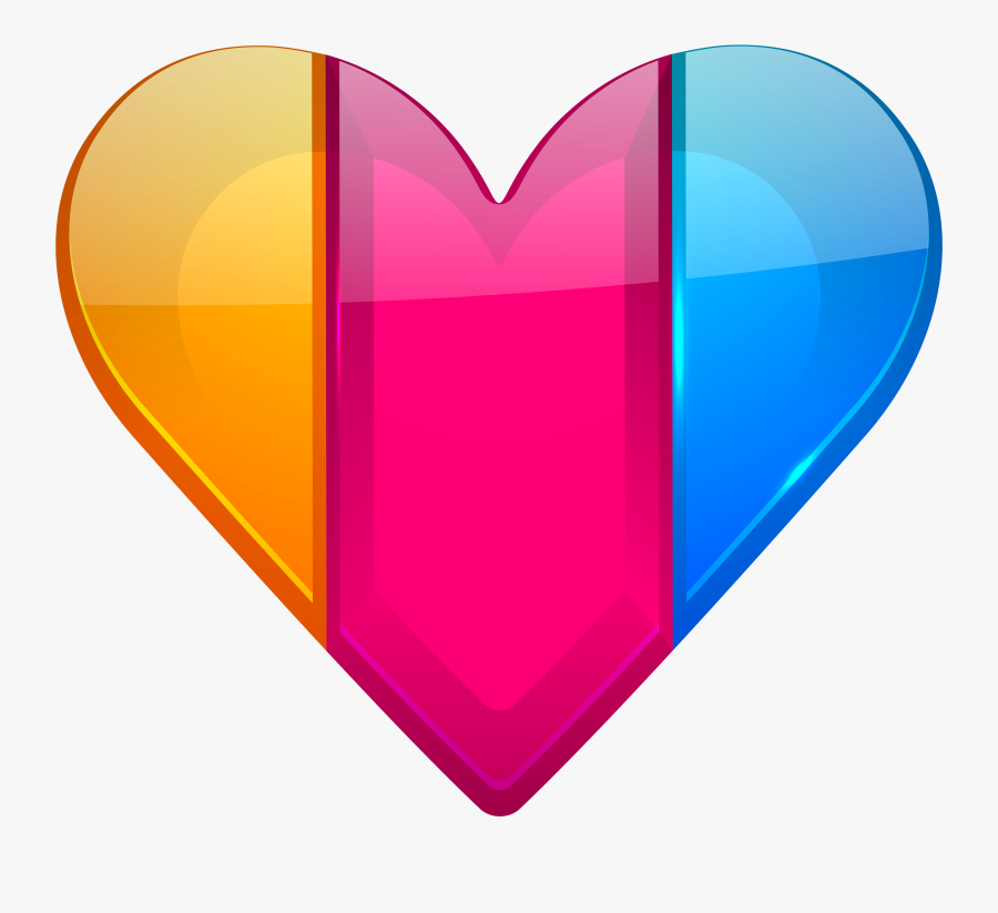 Colorful Heart Png Clipart - Colorful Heart Png, Transparent Clipart