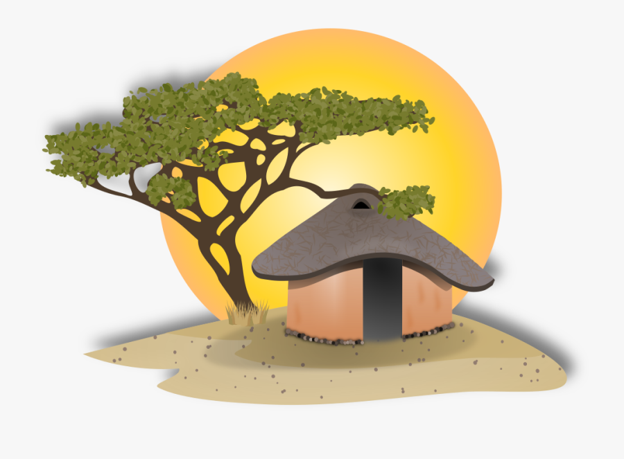 African Hut Clip Art, Transparent Clipart