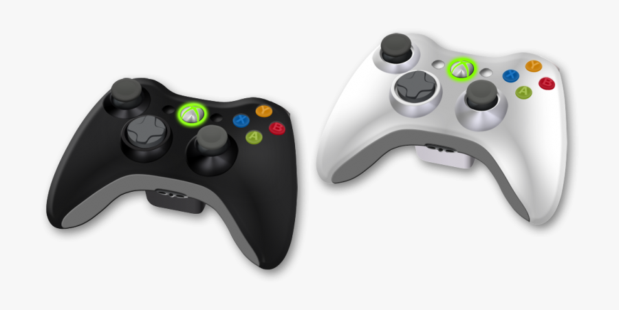 Xbox Black And White Clipart - Xbox 360 Controller Black And Grey, Transparent Clipart