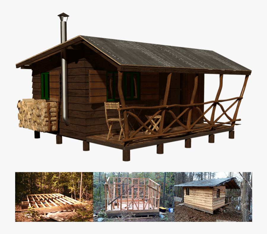 Simple Small Cabin Plans Vector Freeuse Library - Simple Cabin Designs, Transparent Clipart
