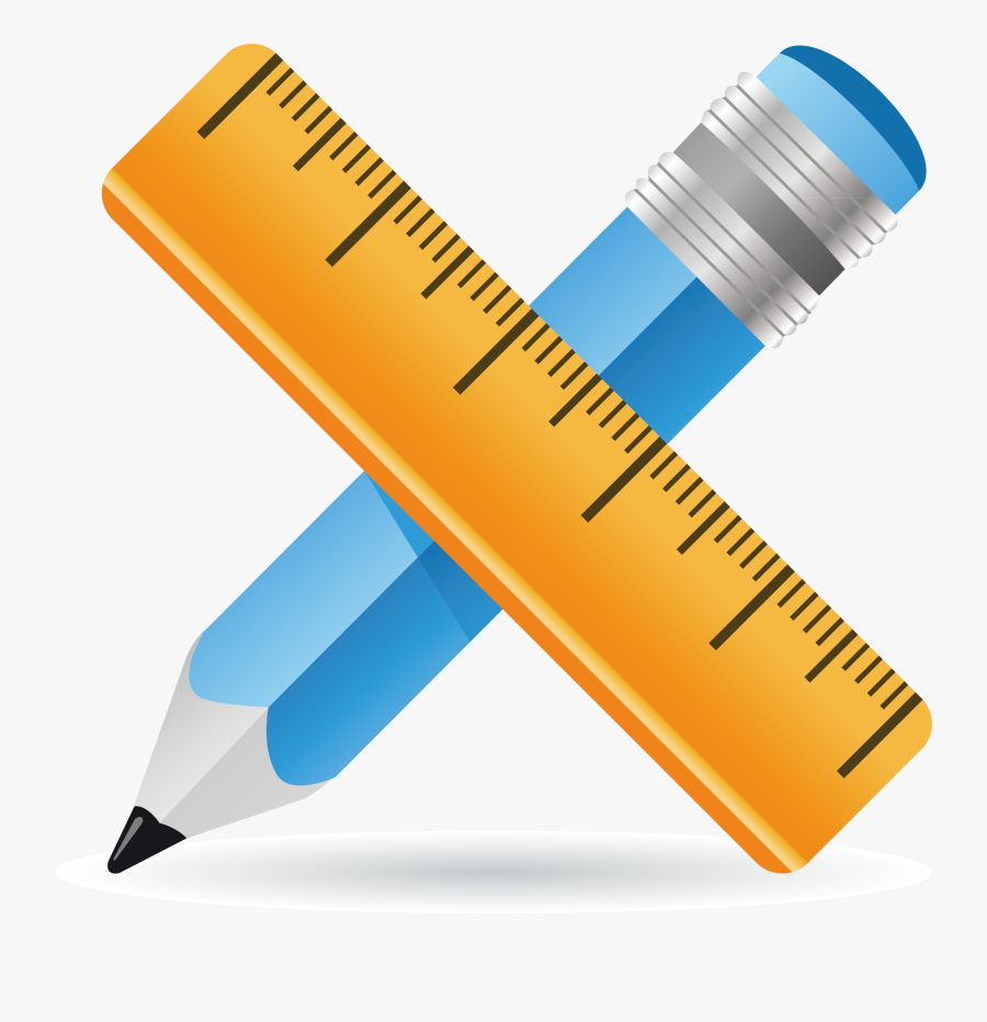 Clipart Ruler Supply - Ruler Pencil Clip Art, Transparent Clipart