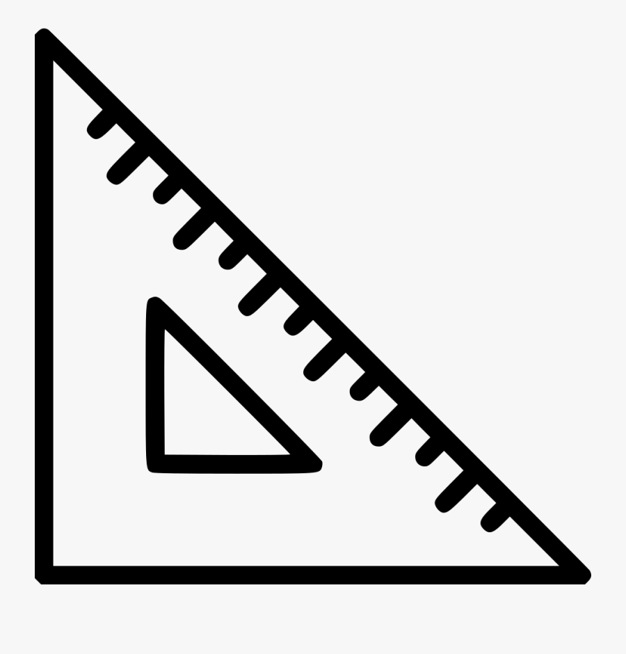 Clip Art Ruler Font - Triangle Ruler Icon Png, Transparent Clipart