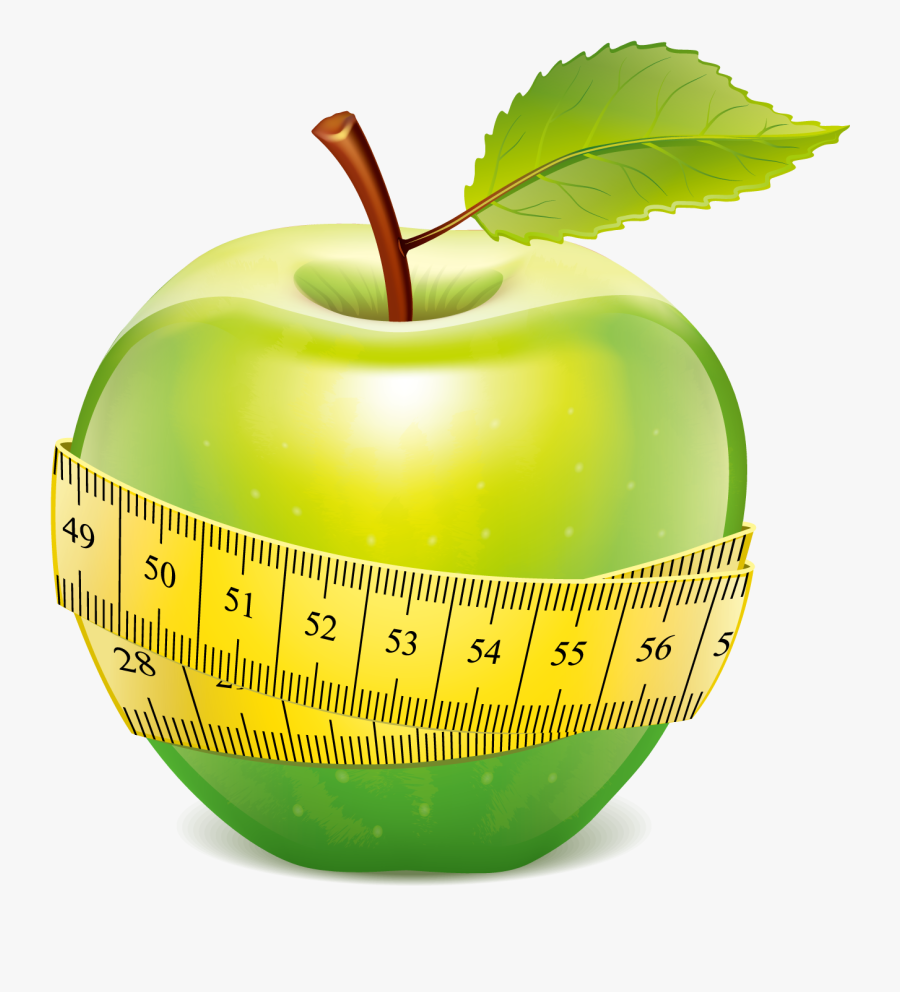 Measure Tape Png Image - Apple With Tape Measure, Transparent Clipart