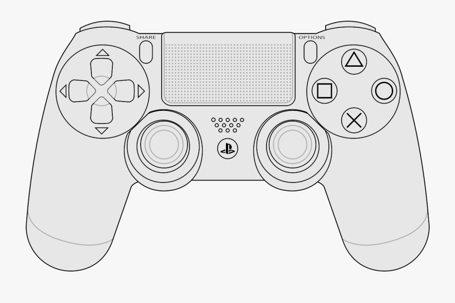 Clip Art File Dualshock Layout Svg - Control Play 4 Vector, Transparent Clipart