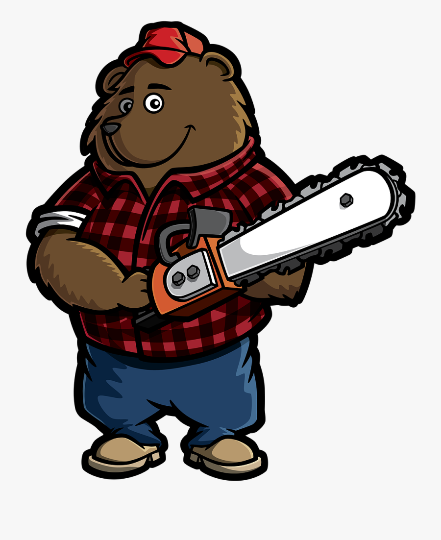 Adding A Bear Country Carving To Your Home, Cabin Or - Chainsaw Cartoon, Transparent Clipart
