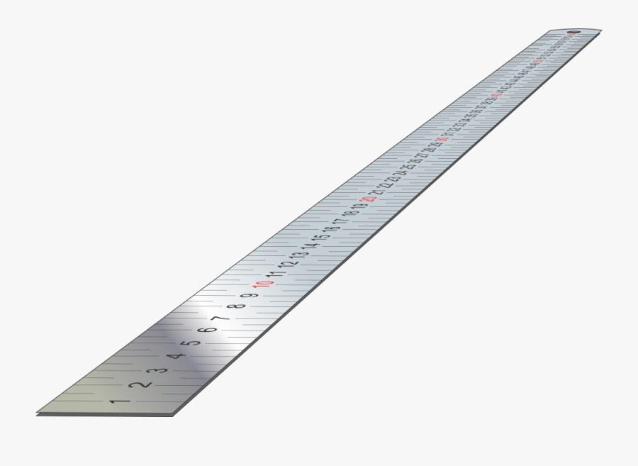 Stainless Steel Ruler, Transparent Clipart