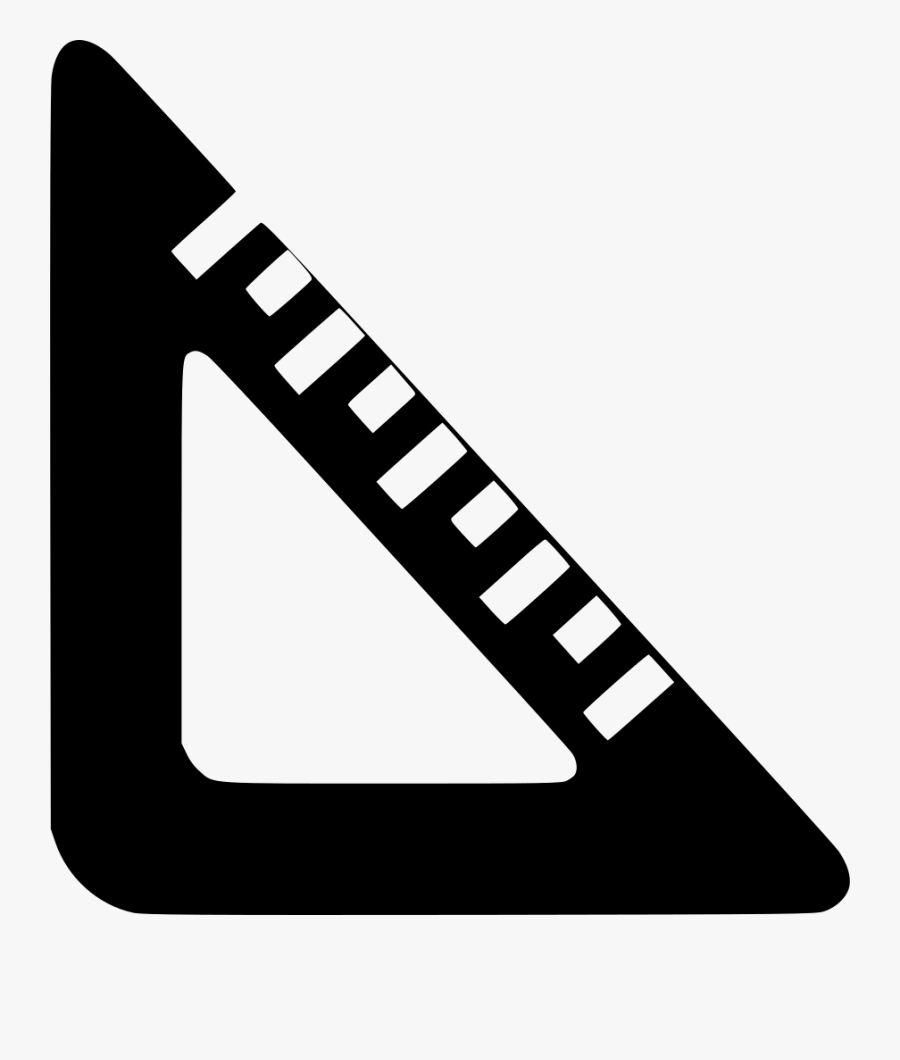 Triangle Ruler - Set Square Icon, Transparent Clipart
