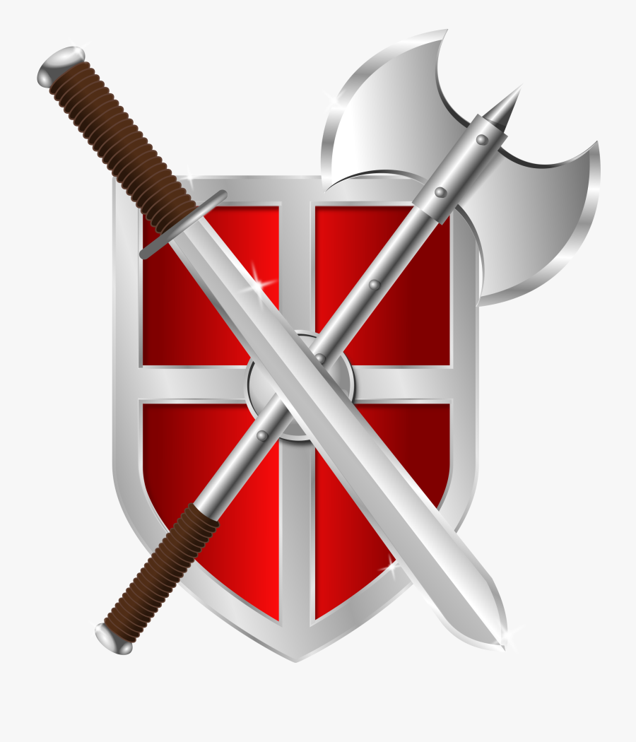 Sword, Battleaxe & Shield - Spiritual Warfare Prayer Warrior Spiritual Warriors, Transparent Clipart