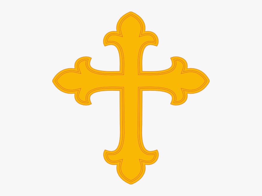 Gold Cross 1 Clip Art - Gold Cross Png, Transparent Clipart