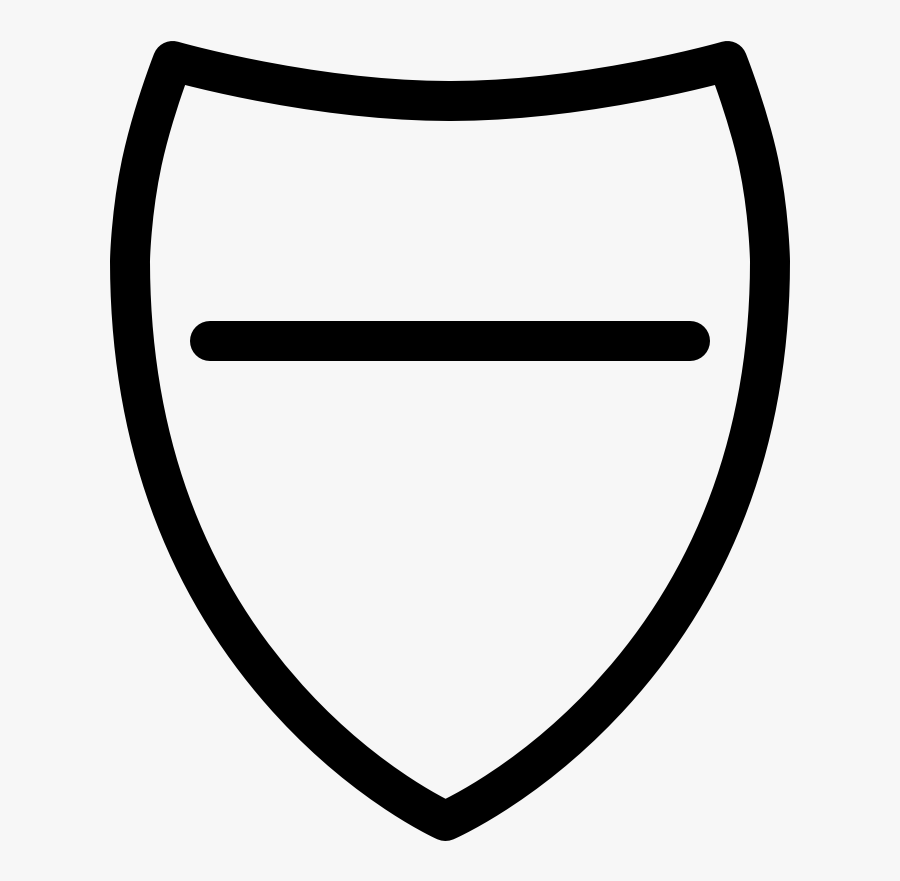 Security Shield Line Horizontal, Transparent Clipart