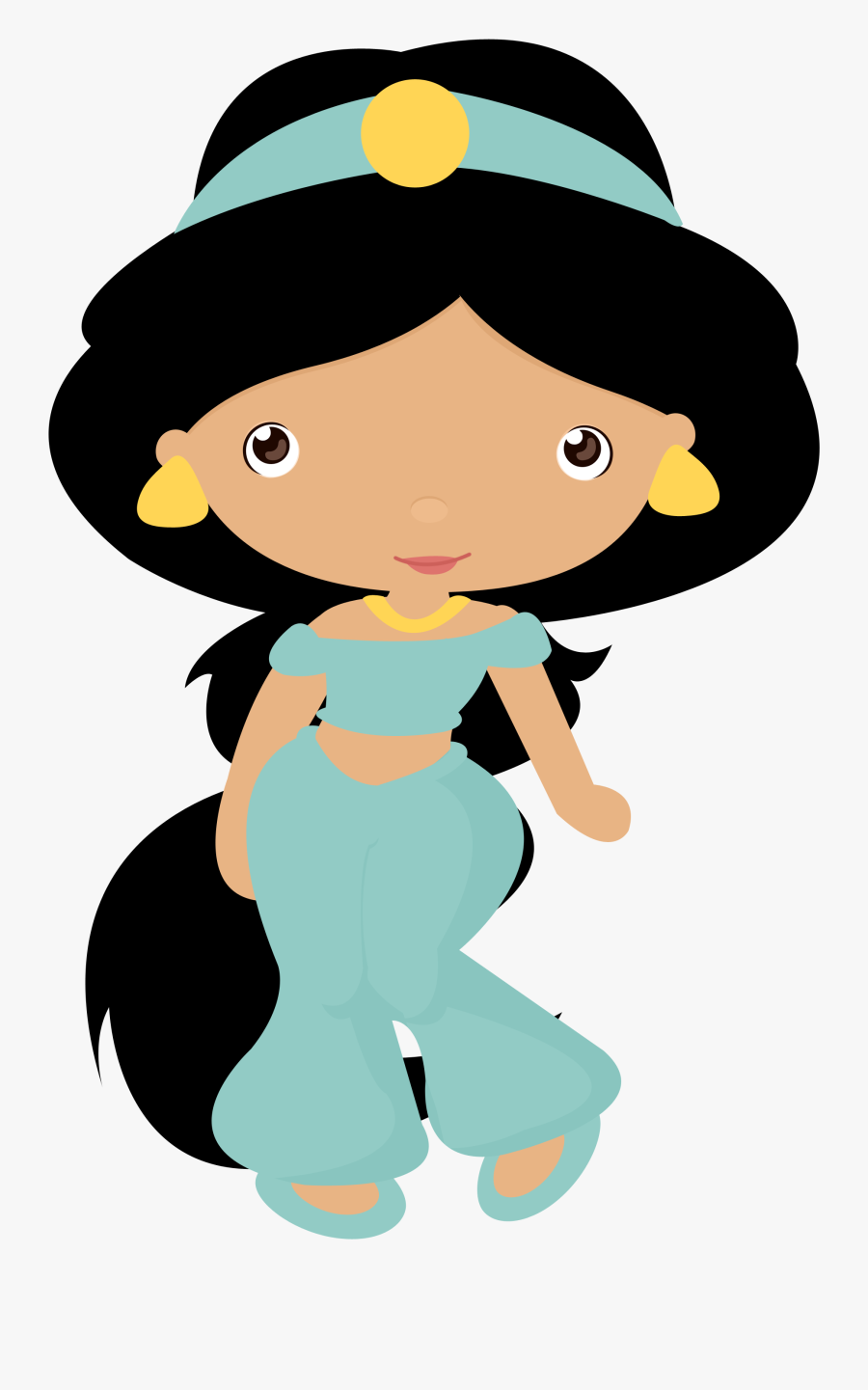 Princess Jasmine Clipart Free Download Clip Art - Princesa Jasmine Baby Png, Transparent Clipart