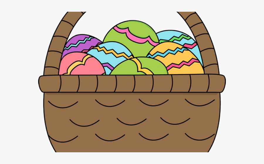 Easter Eggs Clipart Basket - Cat Basket Png Cute, Transparent Clipart
