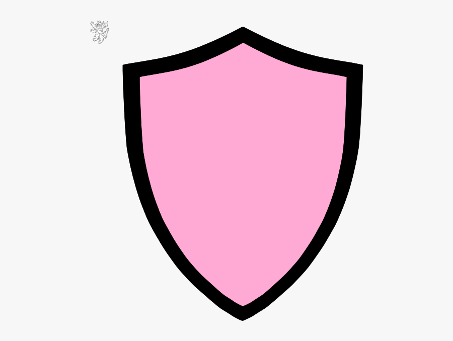And Black Clip Art At Clker Com - Pink And Black Shield, Transparent Clipart