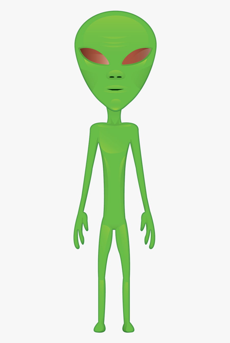 Free Skinny Green Alien Clip - Alien Clipart, Transparent Clipart