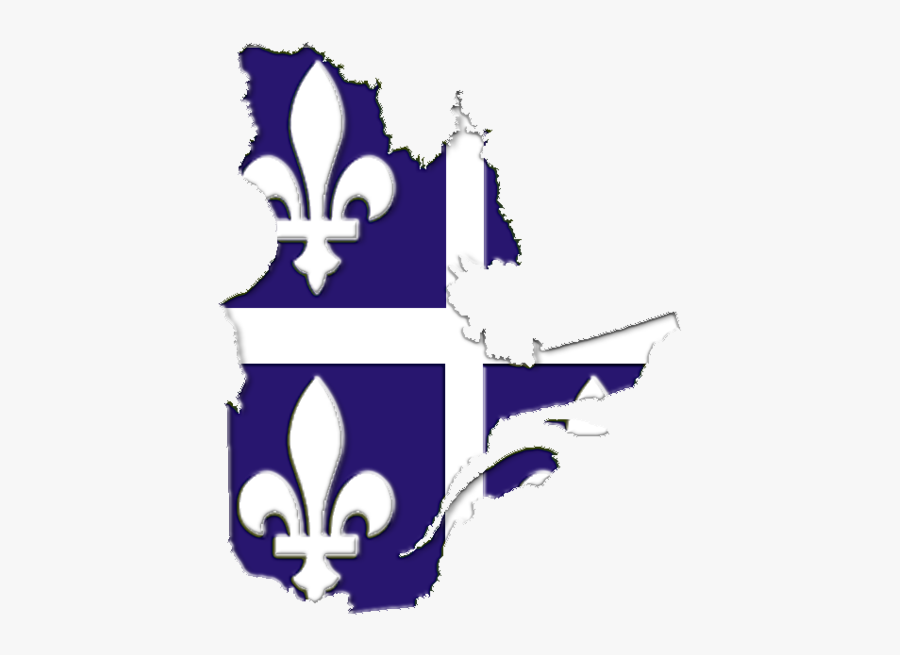 Quebec Map With Flag, Transparent Clipart