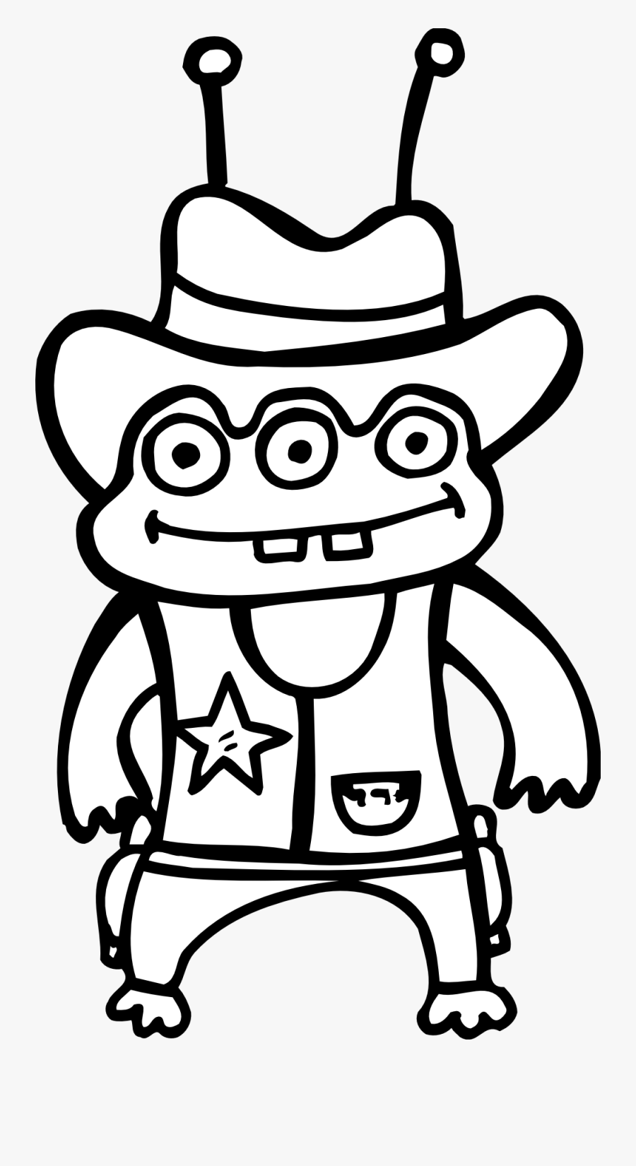 Jpg Transparent Aliens Drawing Black And White - Line Drawing Of Aliens, Transparent Clipart