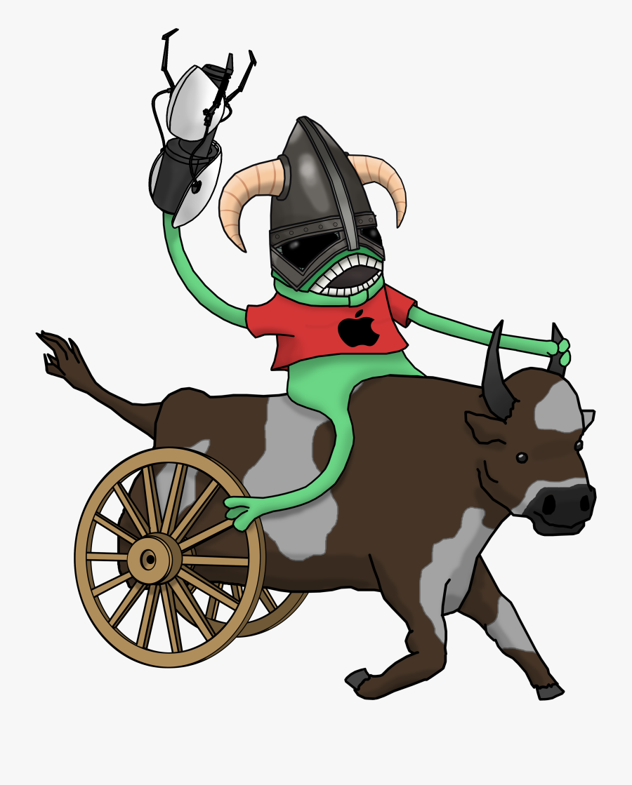 Skyrim Portal Alien Cow - Clip Art, Transparent Clipart