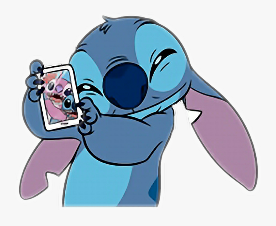 #stitch #stitchdisney #stitchandangel #selfie #goodmorning - Stitch And Angel Stickers, Transparent Clipart