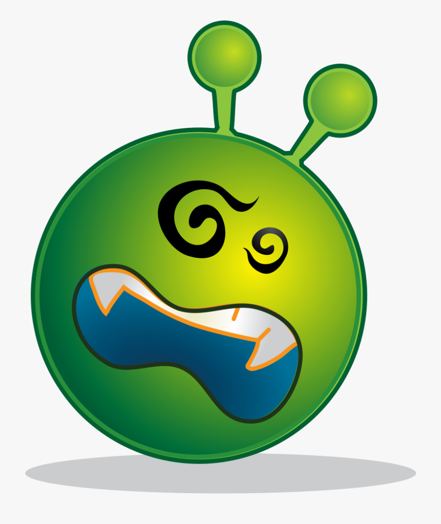 Free Vector Smiley Green Alien Ko Clip Art, Transparent Clipart