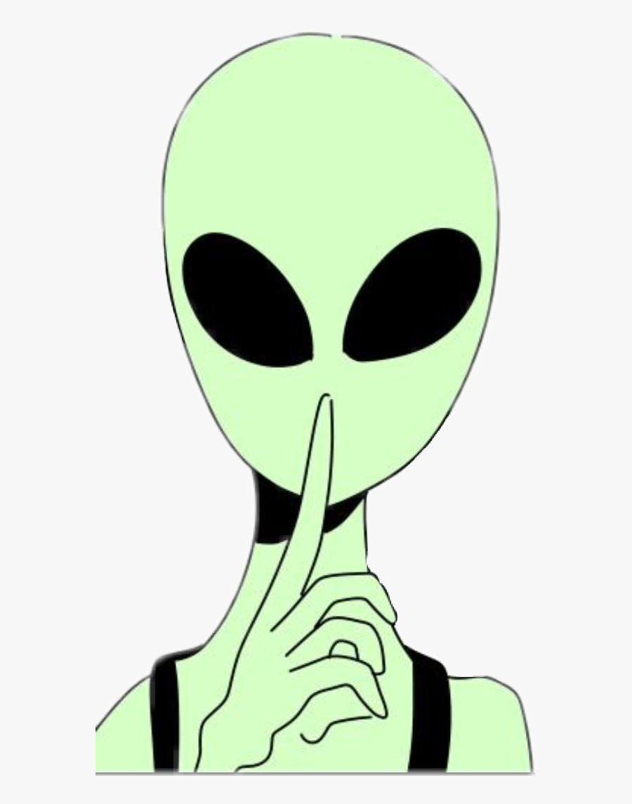 Alien Aliens Kawaii Cute Tumblr Sotumblr Aliens - Alien Drawing, Transparent Clipart