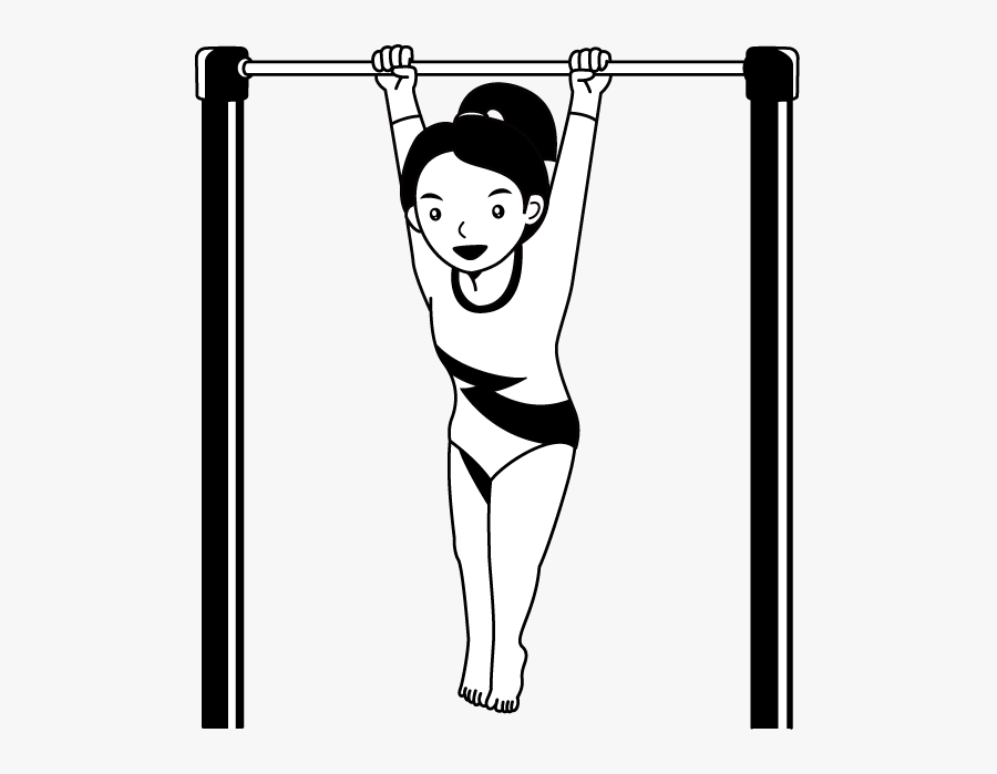 Gymnastics Clipart Tumbling - Gymnast Black And White, Transparent Clipart